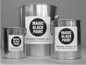 magic black paint in cans