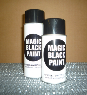 magic black spray paint cans